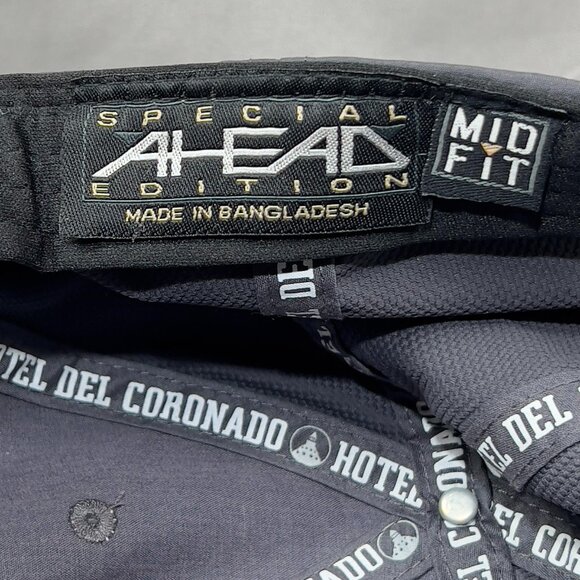 Ahead Hotel Del Coronado Strapback Hat Cap Gray San Diego California Golfer Mens - Picture 11 of 16